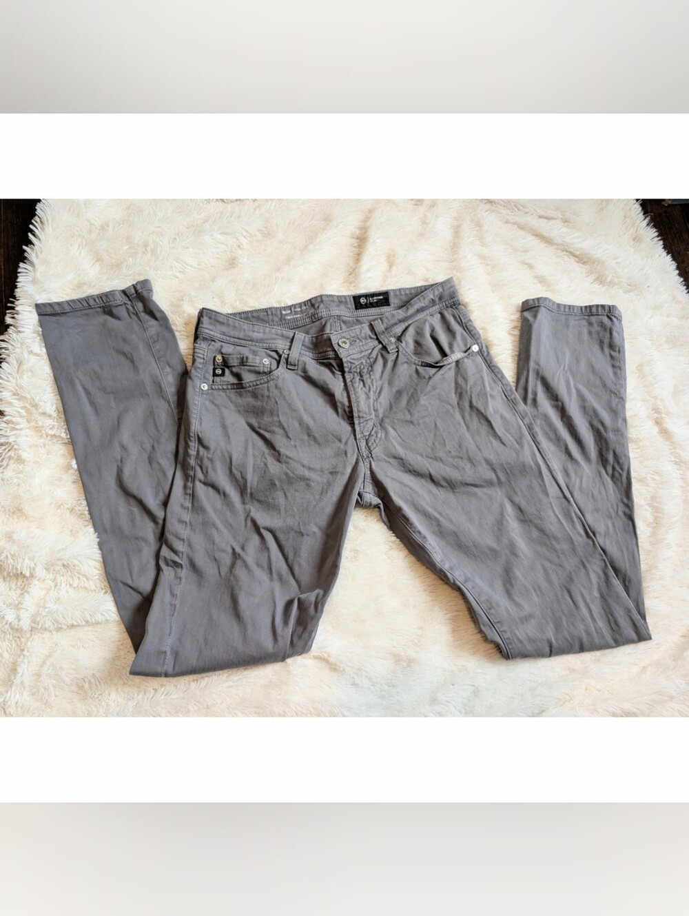 AG Adriano Goldschmied Tellis Modern Slim Men's Straight Leg Gray Jeans 31x34